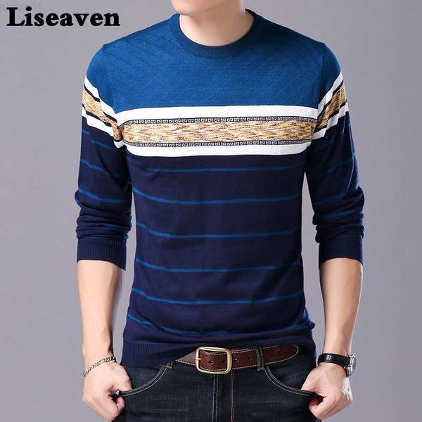 men's sweaters liseaven men sweater o-neck casual striped sweaters autumn winter brand mens pullovers l230719, White;black
men's sweaters liseaven men sweater o-neck casual striped sweaters autumn winter brand mens pullovers l230719, White;black