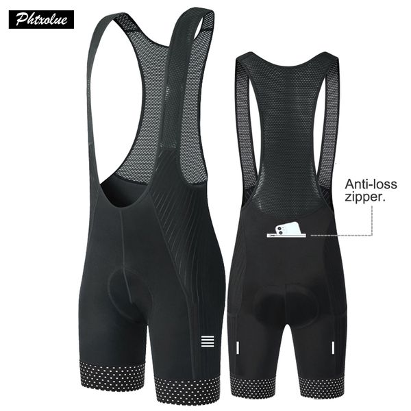 Image of Cycling Bib Shorts Phtxolue Men Cycling Bib Shorts Anti-Loss Zipper 6H 500KM Ride Mountain Pro Bike Shorts Blank Blue Outdoor Cycling Shorts Women 230718