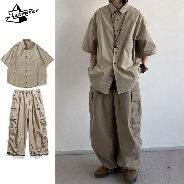 mens tracksuits summer loose fitting mens solid color breathable quick drying shirtvintage multi pocket cargo pants for couples two styles 2, Gray
mens tracksuits summer loose fitting mens solid color breathable quick drying shirtvintage multi pocket cargo pants for couples two styles 2, Gray