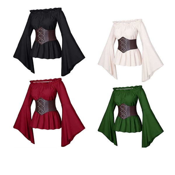 theme costume halloween cos medieval shirt women's pirate shirt renaissance pleated waist suit, Black;red
theme costume halloween cos medieval shirt women's pirate shirt renaissance pleated waist suit, Black;red