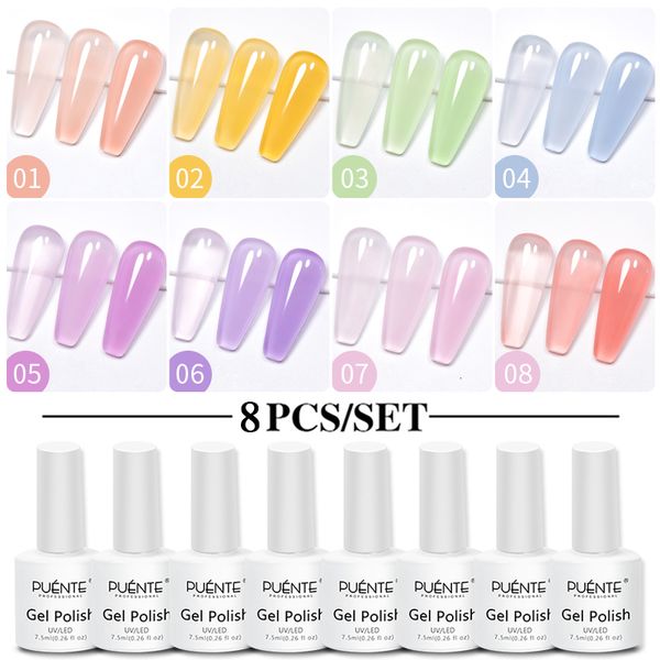 nail gel puente jelly polish set semi transparent nude color for manicure soak off uv art varnish kit 230718, Red;pink
nail gel puente jelly polish set semi transparent nude color for manicure soak off uv art varnish kit 230718, Red;pink