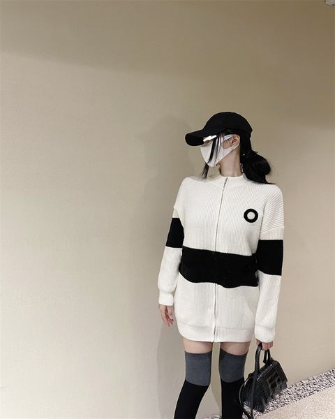 women sweater spring and autum long cardigan coatembroidery knitted jumper women korean fashion knitted outer pullover, White;black
women sweater spring and autum long cardigan coatembroidery knitted jumper women korean fashion knitted outer pullover, White;black