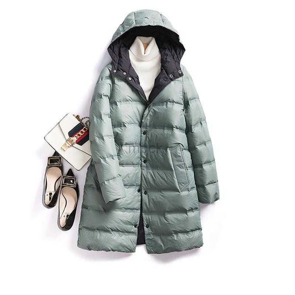 women's down parkas wear both sides winter light thin white duck down jacket women long hooded down coat ladies warm slim puffer parkas, Black
women's down parkas wear both sides winter light thin white duck down jacket women long hooded down coat ladies warm slim puffer parkas, Black