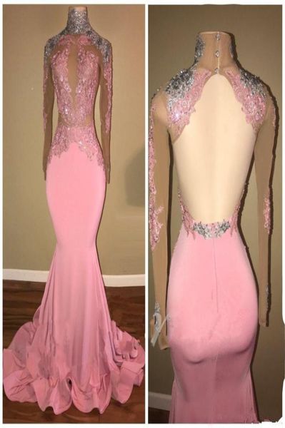 blush pink prom dresses mermaid long sleeve applique sequins open back evening gowns robe de soriee custom made7297976, Black
blush pink prom dresses mermaid long sleeve applique sequins open back evening gowns robe de soriee custom made7297976, Black
