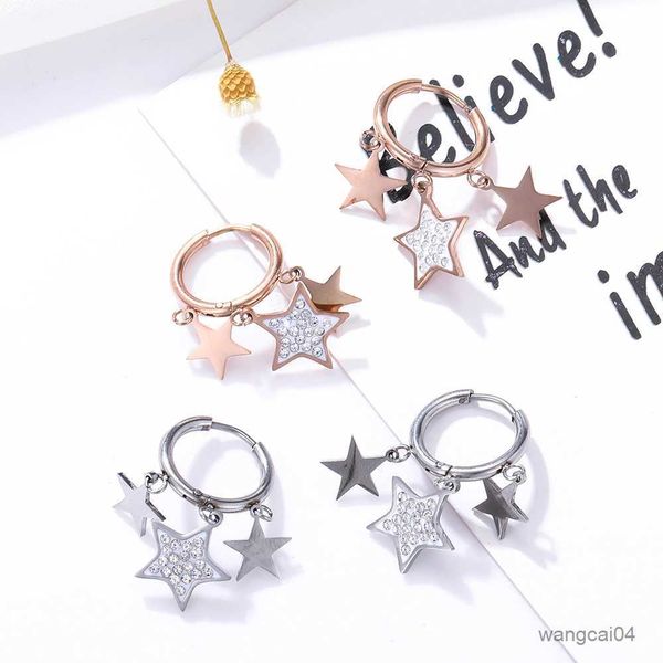 charm clear crystal star hoop earrings for women rose gold small drop earring stainless steel mulher trendy girls party gift r230719, Golden
charm clear crystal star hoop earrings for women rose gold small drop earring stainless steel mulher trendy girls party gift r230719, Golden
