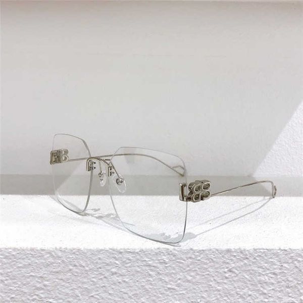 

Fashion top BB sunglasses letter b Paris Brand B Sunglasses double rimless large square plain bb0113o with logo box