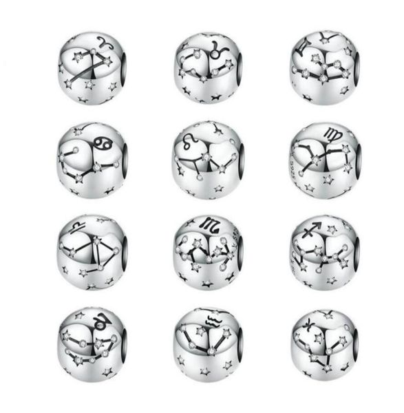 925 sterling silver beads for bracelets necklaces making zodiac signs european style diy beaded bracelet jewelry accessories3092650, Black
925 sterling silver beads for bracelets necklaces making zodiac signs european style diy beaded bracelet jewelry accessories3092650, Black