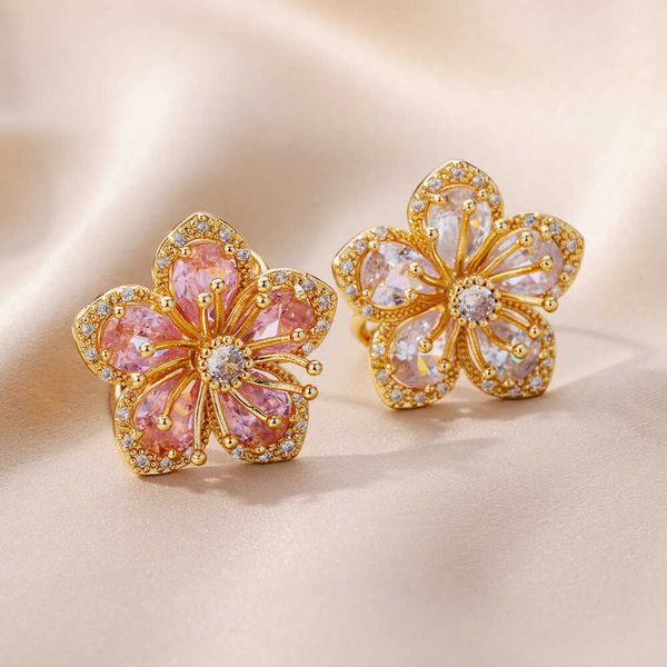 band rings luxury pink color flower zircon rings for women open stainless steel exquisite jewelry ring party wedding engagement gift r230822, Silver
band rings luxury pink color flower zircon rings for women open stainless steel exquisite jewelry ring party wedding engagement gift r230822, Silver