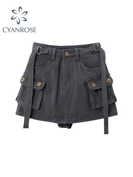 skirts grey mini womens high waist cargo skirt fashion autumn winter woman streetwear short pockets for women 230719, Black
skirts grey mini womens high waist cargo skirt fashion autumn winter woman streetwear short pockets for women 230719, Black