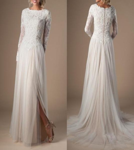 ivory champagne modest wedding dresses with long sleeves boho lace tulle lds bridal gowns sleeved split aline custom wedding gown5325505, White
ivory champagne modest wedding dresses with long sleeves boho lace tulle lds bridal gowns sleeved split aline custom wedding gown5325505, White