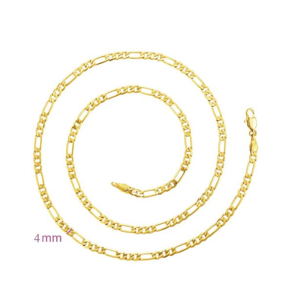 354b 50 cm x 4 mm figaro chain necklaces for men 24k gold plated fashion jewelry european style3106359, Silver
354b 50 cm x 4 mm figaro chain necklaces for men 24k gold plated fashion jewelry european style3106359, Silver