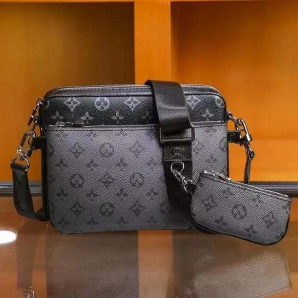 men luxury trio desinger messenger bag eclipse reverse canvas crossbody bags 3 piece set leather shoulder bag with purse wallet clutch black
men luxury trio desinger messenger bag eclipse reverse canvas crossbody bags 3 piece set leather shoulder bag with purse wallet clutch black