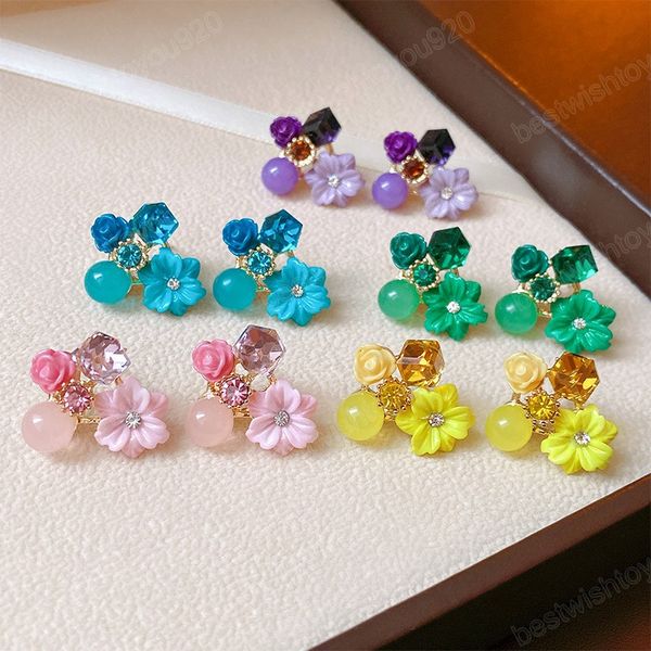 cute korean fashion crystal acrylic flower stud earrings for women geometric wedding party jewelry female earrings accessories, Golden;silver
cute korean fashion crystal acrylic flower stud earrings for women geometric wedding party jewelry female earrings accessories, Golden;silver