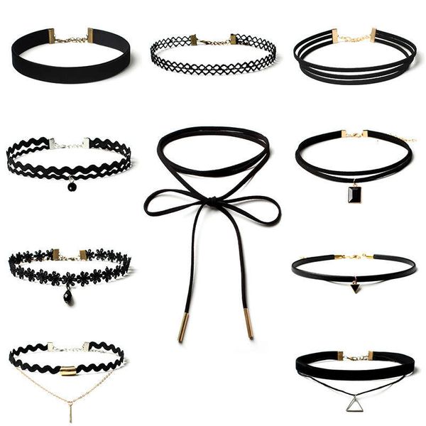 gothic minimalist diy jewelry lolita fake collar choker collar necklace combination set, Golden;silver
gothic minimalist diy jewelry lolita fake collar choker collar necklace combination set, Golden;silver