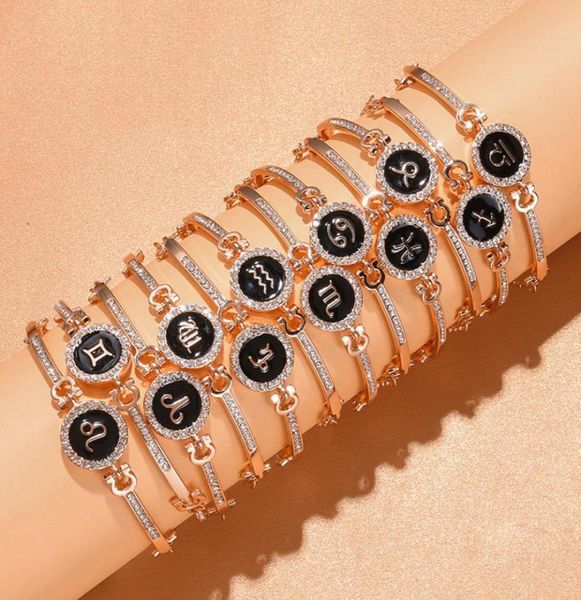 12 zodiac signs fashion diamond bracelet women simple elegant gold plated jewelry cuff bracelet3258705, Golden;silver
12 zodiac signs fashion diamond bracelet women simple elegant gold plated jewelry cuff bracelet3258705, Golden;silver
