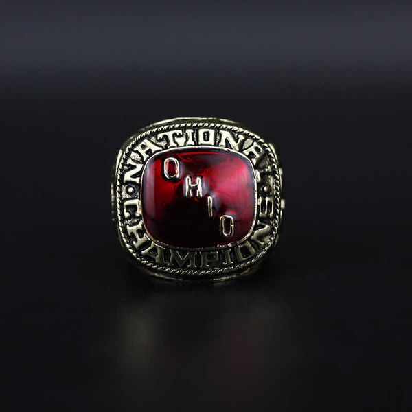 1968 ohio state university buckeye national football championship ring, Golden;silver
1968 ohio state university buckeye national football championship ring, Golden;silver