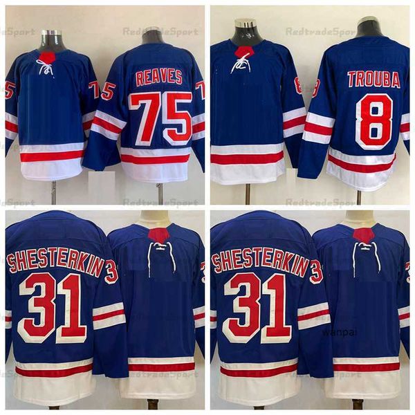 mens 31 igor shesterkin hockey jerseys 8 jacob trouba 75 ryan reaves jersey home royal blue stitched shirts s-xxxl, Black;red
mens 31 igor shesterkin hockey jerseys 8 jacob trouba 75 ryan reaves jersey home royal blue stitched shirts s-xxxl, Black;red