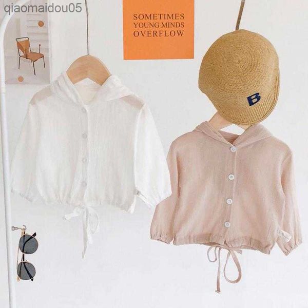 2023 new baby girl sunscreen clothes summer girls thin cardigan children long sleeve hooded jacket fashion infant jacket l230712, Blue;gray
2023 new baby girl sunscreen clothes summer girls thin cardigan children long sleeve hooded jacket fashion infant jacket l230712, Blue;gray