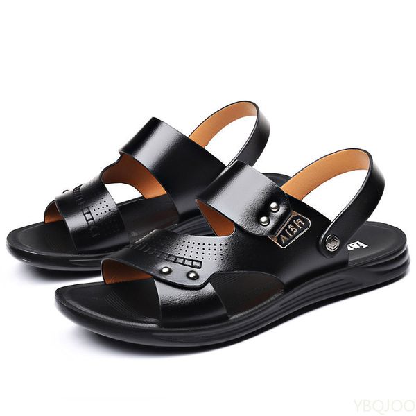 sandals mens summer vintage leather anti slip beach slippers travel flip black brown 230719
sandals mens summer vintage leather anti slip beach slippers travel flip black brown 230719
