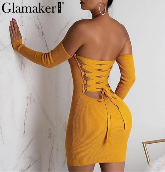 glamake knitted off shoulder bodycon dress women backless lace up mini dress elegant female summer party club dress vestido y5762146, Black;pink
glamake knitted off shoulder bodycon dress women backless lace up mini dress elegant female summer party club dress vestido y5762146, Black;pink