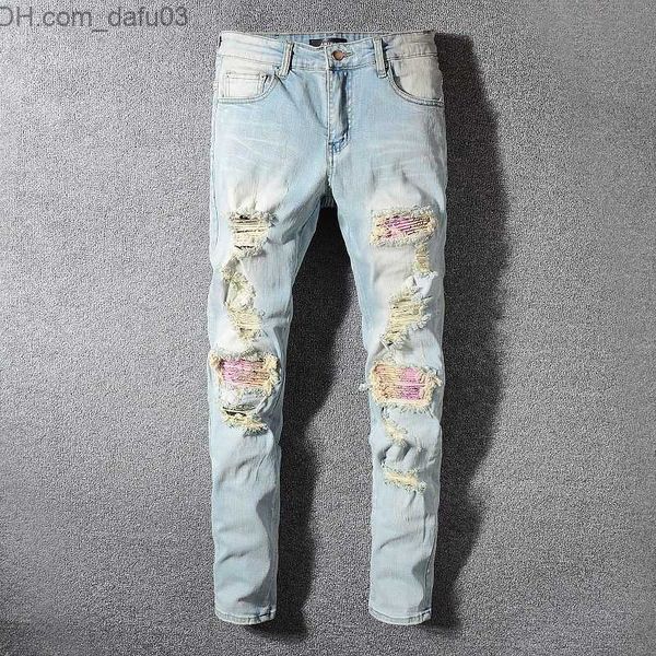 men's jeans 2023 men's jeans european jeans letter star men embroidery patchwork ripped for trend brand motorcycle mens pants skin, Blue
men's jeans 2023 men's jeans european jeans letter star men embroidery patchwork ripped for trend brand motorcycle mens pants skin, Blue