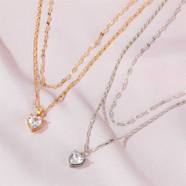 cute iced out cubic zirconia korean simple double crystal love necklace heart pendant 2 layered chain valentines gifts girlfriends gold colo, Silver
cute iced out cubic zirconia korean simple double crystal love necklace heart pendant 2 layered chain valentines gifts girlfriends gold colo, Silver