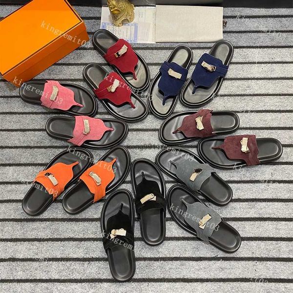 designer men slippers chypre flip flops suede classic beach sandals flats mental buckle rubber sole slides leather scuffs summer embossed sl, Black
designer men slippers chypre flip flops suede classic beach sandals flats mental buckle rubber sole slides leather scuffs summer embossed sl, Black