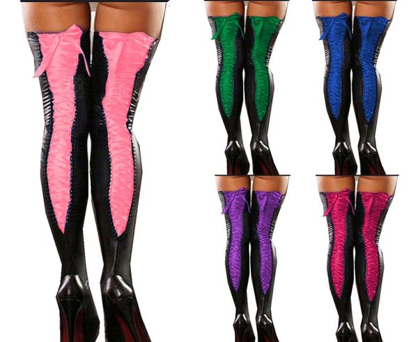 16 colors women lace up ribbon adjustable stockings lady faux leather club thigh high stockings cosplay party accessories1356536, Black;white
16 colors women lace up ribbon adjustable stockings lady faux leather club thigh high stockings cosplay party accessories1356536, Black;white