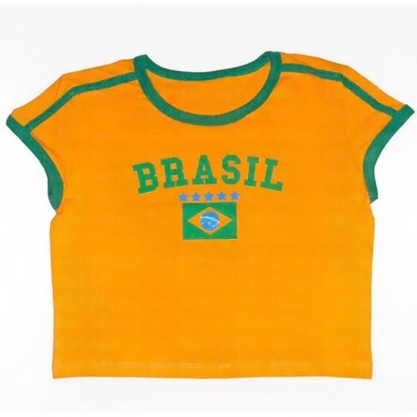 women's t-shirt brazil y2k jersey women t-shirt brazilian flag selection football team shirt o-neck cotton short sleeve women clothing, White
women's t-shirt brazil y2k jersey women t-shirt brazilian flag selection football team shirt o-neck cotton short sleeve women clothing, White