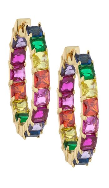 rainbow cz hoop earring for women gold plated square baguette cubic zirconia colorful multi colored cz fashion women jewelry8493120, Golden;silver
rainbow cz hoop earring for women gold plated square baguette cubic zirconia colorful multi colored cz fashion women jewelry8493120, Golden;silver