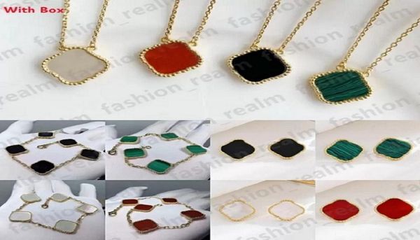 four leaf clover necklace designer jewelry set pendant necklaces bracelet stud earring 18k gold silver mother of pearl agate flowe5171560
four leaf clover necklace designer jewelry set pendant necklaces bracelet stud earring 18k gold silver mother of pearl agate flowe5171560