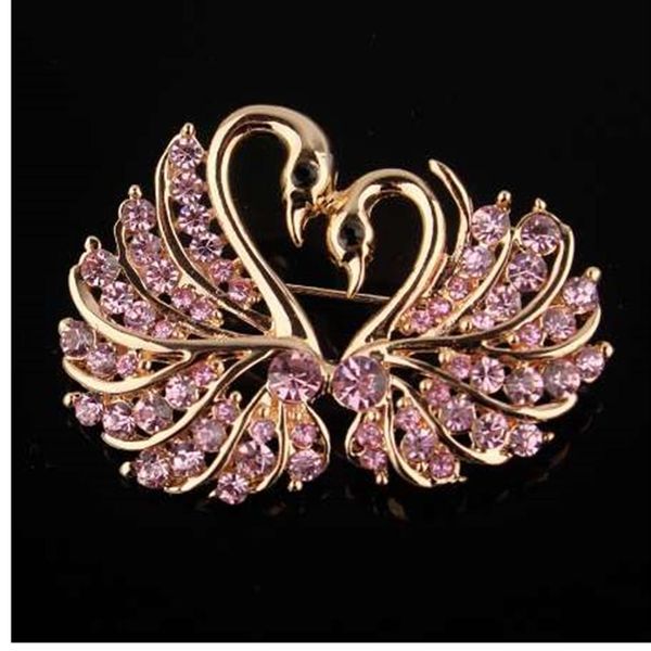 cute crystal swan brooch pins gold color lovers animal rhinestones brooches for women wedding scarf jewelry vintage lapel pins238t, Gray
cute crystal swan brooch pins gold color lovers animal rhinestones brooches for women wedding scarf jewelry vintage lapel pins238t, Gray