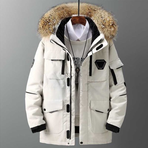 men's down parkas thicken men's down jacket with big real fur collar warm parka -30 degrees men casual waterproof down winter coat, Black
men's down parkas thicken men's down jacket with big real fur collar warm parka -30 degrees men casual waterproof down winter coat, Black