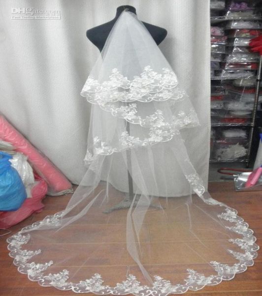 lace edge 2t wedding veils bridal accessories chapel train luxury classy wedding bridal veils 6007085, Black
lace edge 2t wedding veils bridal accessories chapel train luxury classy wedding bridal veils 6007085, Black
