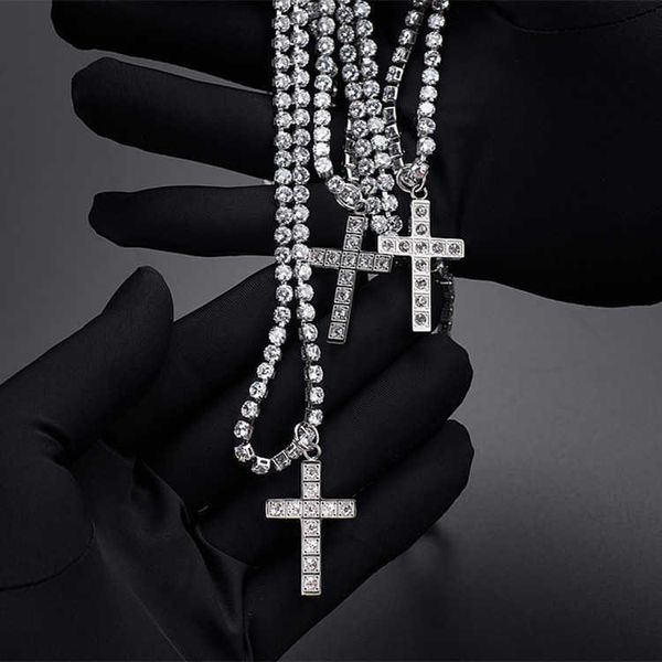 necklace for men hip hop 2mm tennis chain with full rhinestones cross pendant necklace trendy titanium steel rhinestones inlaid chain neckla, Black
necklace for men hip hop 2mm tennis chain with full rhinestones cross pendant necklace trendy titanium steel rhinestones inlaid chain neckla, Black