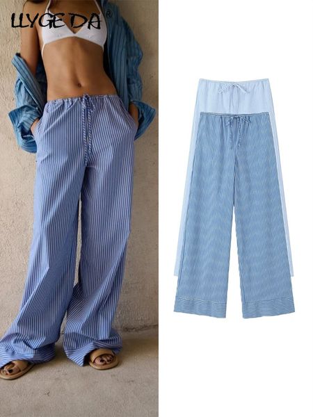 women s pants s fashion wide leg striped women lace up high waist casual loose female trousers summer office lady all match pant 2023 230720, Black;white
women s pants s fashion wide leg striped women lace up high waist casual loose female trousers summer office lady all match pant 2023 230720, Black;white