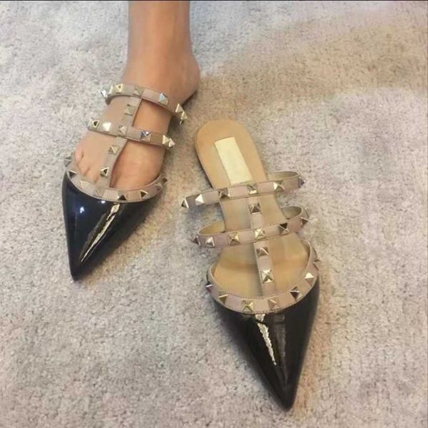 matt valentinolies gold dress sandals shoes classic leather women slides slippers high rivet quality studded designer spikes party beach out, Black
matt valentinolies gold dress sandals shoes classic leather women slides slippers high rivet quality studded designer spikes party beach out, Black