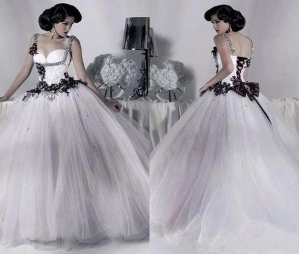vintage white and black tulle wedding dresses 2021 beaded spaghetti strap gothic ball gown corset halloween bridal party gowns ves2960605
vintage white and black tulle wedding dresses 2021 beaded spaghetti strap gothic ball gown corset halloween bridal party gowns ves2960605