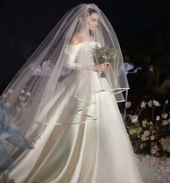 2t long wedding veil 15m width 3m length white ivory tulle ribbon edge two layer wedding veil whole bridal veils5926445, Black
2t long wedding veil 15m width 3m length white ivory tulle ribbon edge two layer wedding veil whole bridal veils5926445, Black