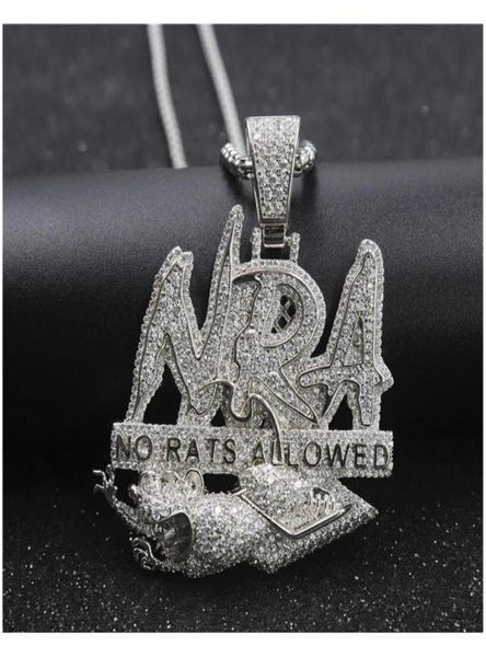 hip hop letter necklace no rats allowed pendant iced out full zircon mens bling jewelry gift 0v1qo2159913, Silver
hip hop letter necklace no rats allowed pendant iced out full zircon mens bling jewelry gift 0v1qo2159913, Silver