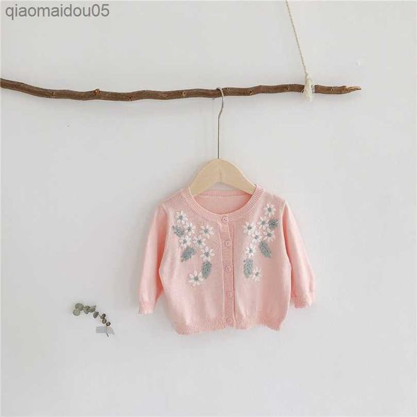 knitted baby girls cardigan embroidery kids jacket autumn baby sweater girls coat flower toddler cardigan for girls overalls l230712, Blue;gray
knitted baby girls cardigan embroidery kids jacket autumn baby sweater girls coat flower toddler cardigan for girls overalls l230712, Blue;gray