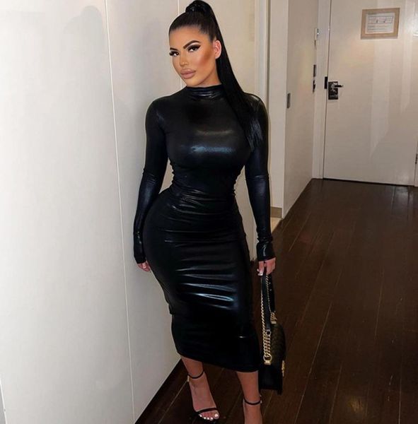 slim black pu leather pencil dresses women designer slim fit midi dress club party wear ship4677991, Black;gray
slim black pu leather pencil dresses women designer slim fit midi dress club party wear ship4677991, Black;gray