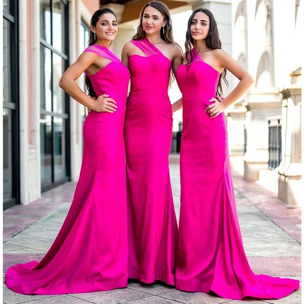 2023 african mermaid bridesmaid dresses plus size one shoulder satin maid of honor gowns floor length wedding guest dress237a, White;pink
2023 african mermaid bridesmaid dresses plus size one shoulder satin maid of honor gowns floor length wedding guest dress237a, White;pink
