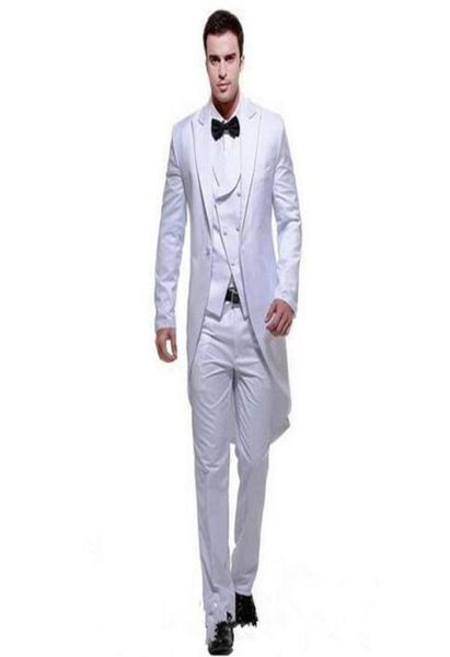 white wedding tailcoats groomsmen tuxedos custom made three pieces peaked lapel men suit jacketpantvesttie5405577, Black;gray
white wedding tailcoats groomsmen tuxedos custom made three pieces peaked lapel men suit jacketpantvesttie5405577, Black;gray