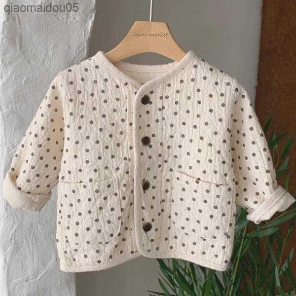 2023 spring summer new cotton baby jacket long sleeve infant cute dot print cardigan coat fashion boy girl cardigan jacket l230712, Blue;gray
2023 spring summer new cotton baby jacket long sleeve infant cute dot print cardigan coat fashion boy girl cardigan jacket l230712, Blue;gray
