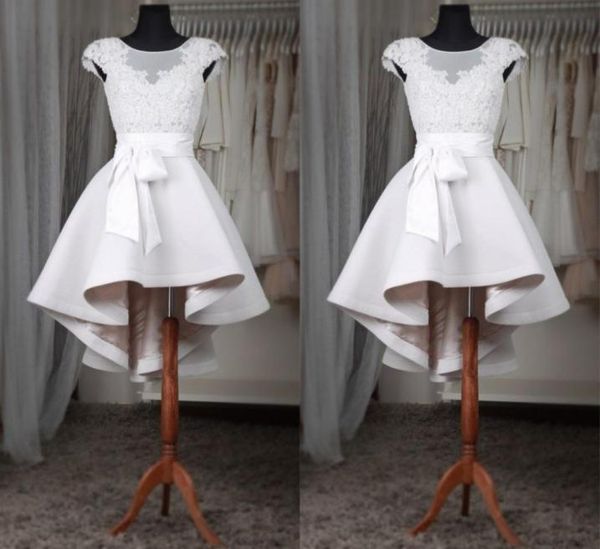 white short homecoming dresses sheer neck cap sleeves appliques lace satin custom made high low prom dresses fast 8460645, Blue;pink
white short homecoming dresses sheer neck cap sleeves appliques lace satin custom made high low prom dresses fast 8460645, Blue;pink