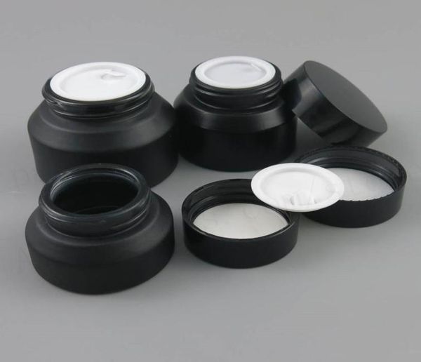 20 x 15g 30g 50g frost black make up glass jar with black lids white seal container cosmetic packaging3936732
20 x 15g 30g 50g frost black make up glass jar with black lids white seal container cosmetic packaging3936732