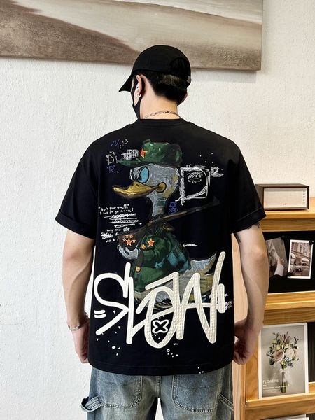 men's t-shirts short sleeve t-shirt men's clothes trend duck print advanced cotton heavy couple tees comfortable streetwear haraju, White;black
men's t-shirts short sleeve t-shirt men's clothes trend duck print advanced cotton heavy couple tees comfortable streetwear haraju, White;black