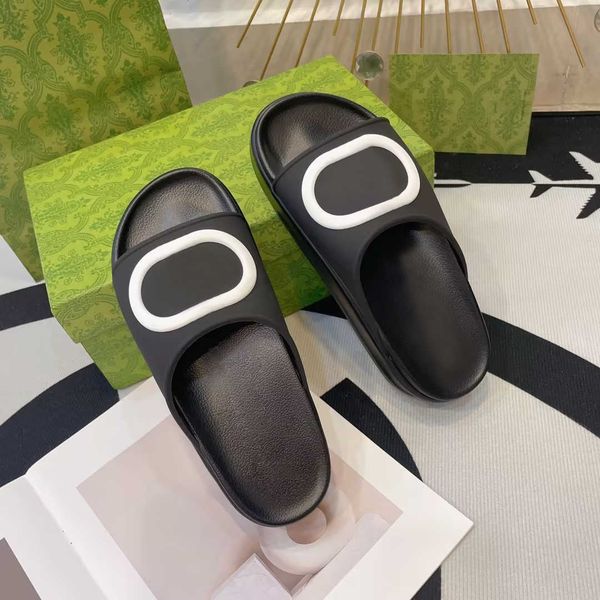 men platform rubber leather slide sandal designer dress wedges beach slippers luxury summer with box no354, Black
men platform rubber leather slide sandal designer dress wedges beach slippers luxury summer with box no354, Black