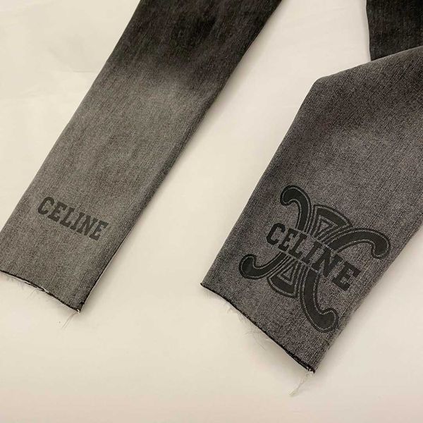 ce23 spring/summer new casual fashion gradient printing straight slender jeans, Blue
ce23 spring/summer new casual fashion gradient printing straight slender jeans, Blue